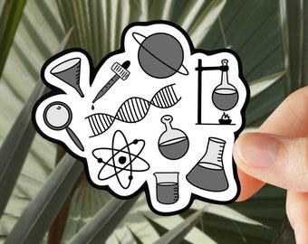 Science - Scientist - Teacher -  Sticker for Journal, Water Bottle, Phone, Laptop