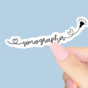 Sonographer - Ultrasound - Sticker for Water Bottle, Laptop, Phone, Name Tag - Sonography Sticker