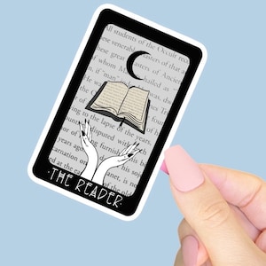 O Leitor - Carta de Tarô - Livros - Presente para quem gosta de ler - Lunar - Adesivo para diário, garrafa de água, telefone, laptop