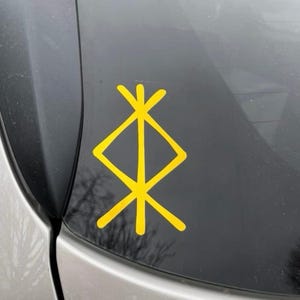 Protection Symbol - Rune - Vinyl - Decal - Travel Protection - Car Decal - Water Bottle Decal image 1