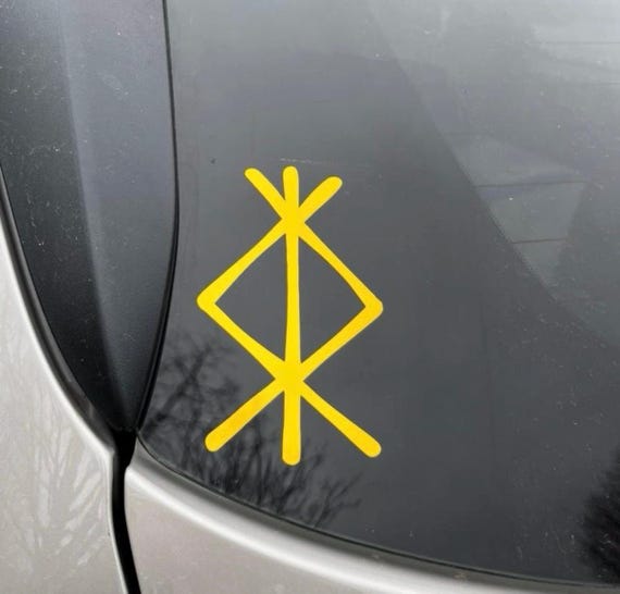 Protection Symbol - Rune - Vinyl - Decal - Travel Protection - Car Decal - Water Bottle Decal