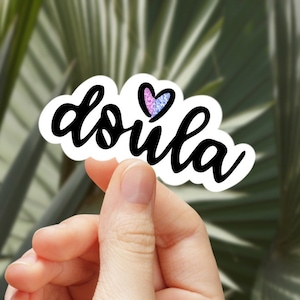 Doula - Poród - Naklejka na dziennik, butelkę z wodą, telefon, laptop