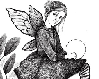 Fairy, an 11 x 14 black/white print by Jennifer Latham Robinson, limb difference advocate