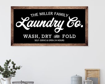 Personalized Laundry Room Decor Sign Vintage