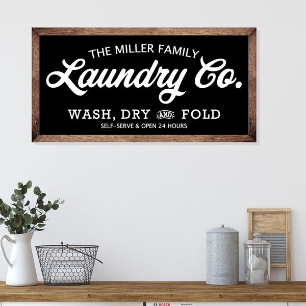 Personalized Laundry Room Decor Sign Vintage