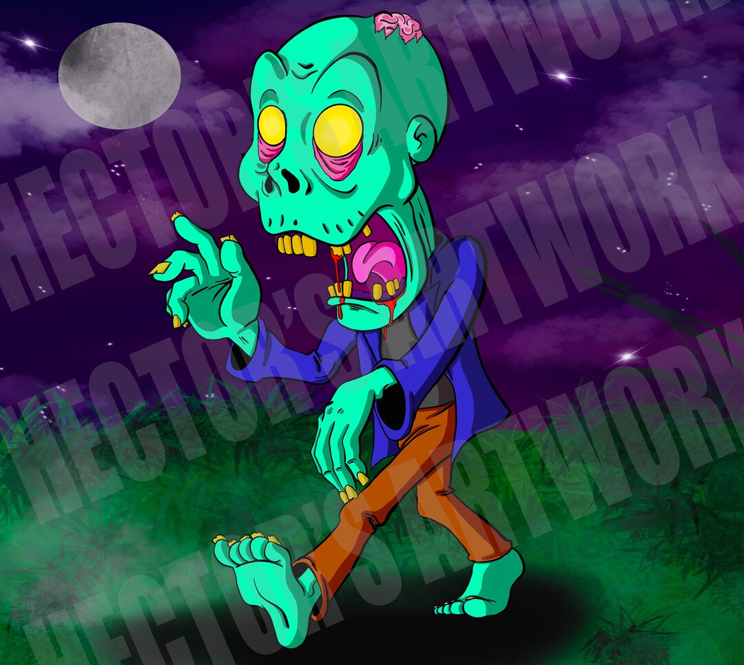 Zombie Man Wallpaper PNG Halloween Zombie Digital Artwork Digital