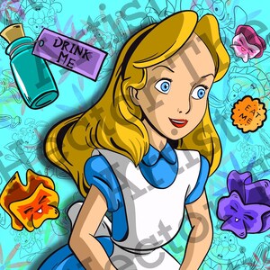 Alice In Wonderland PNG | Sublimation Designs | Alice in Wonderland Digital Backgrounds | Sublimation PNG Designs | Alice in Wonderland