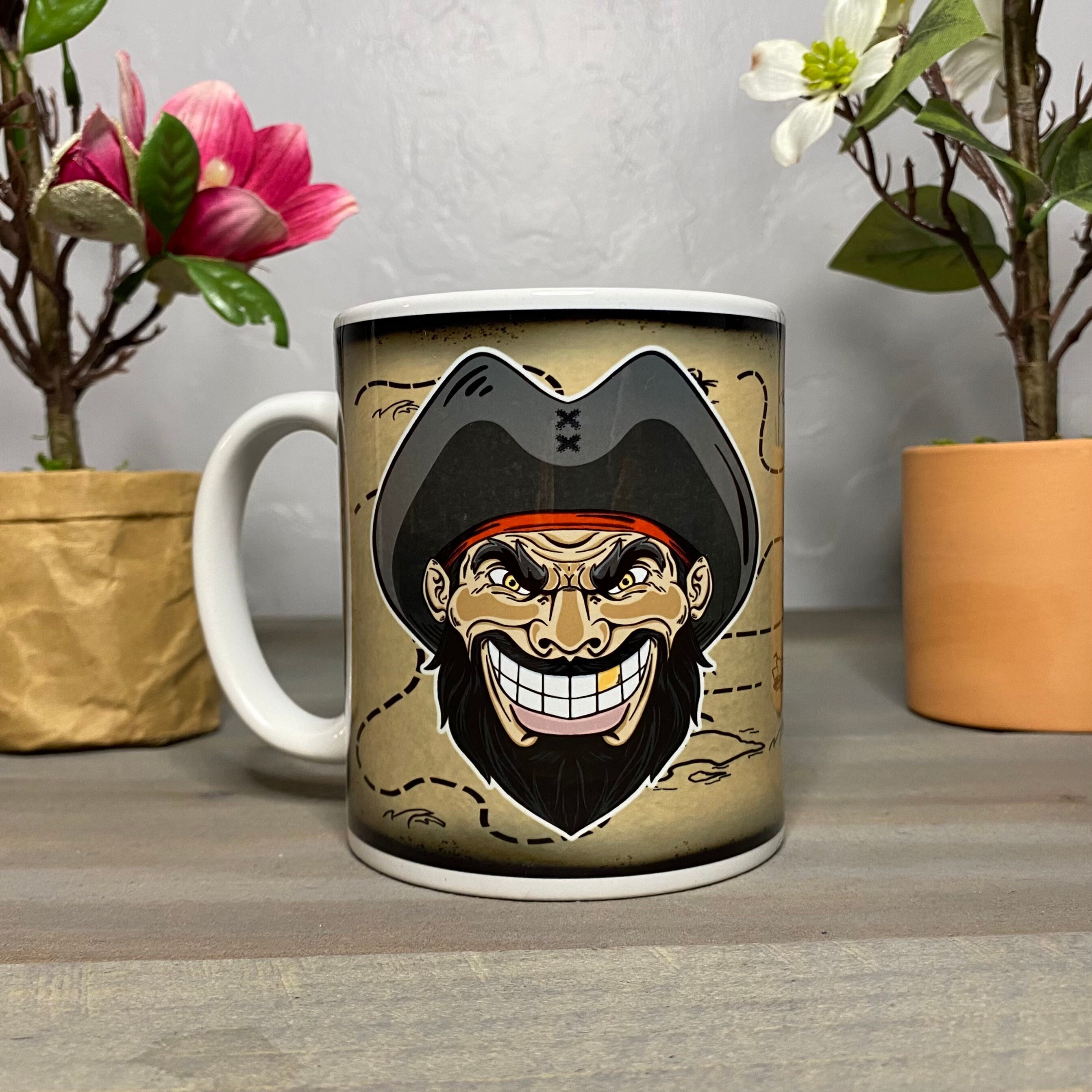 Jolly Pirate Mug Coffee Mug Mugs Pirate Cup Pirate Mug Etsy
