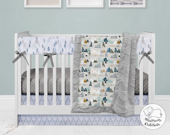 mountain crib bedding set