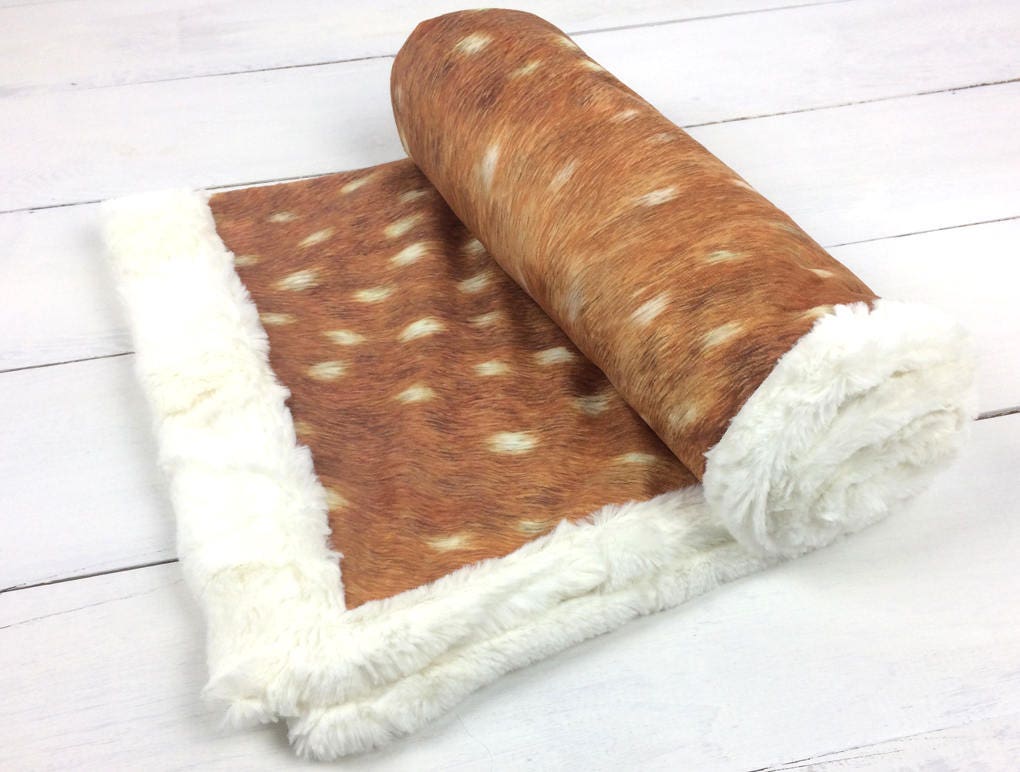 Deer skin blanket fawn baby blanket baby minky blanket Etsy