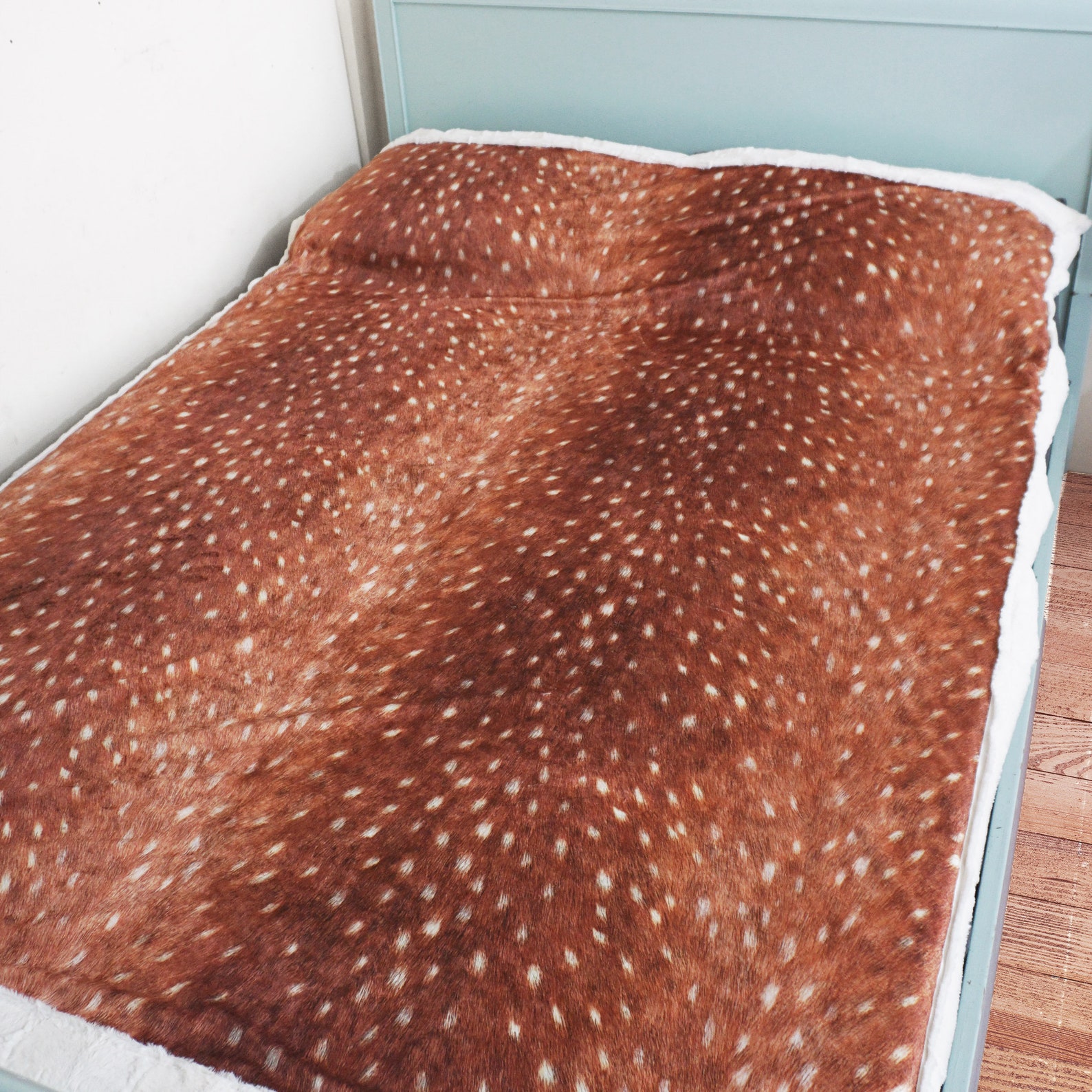 Deer Skin Blanket Fawn Baby Blanket Baby Minky Blanket Etsy