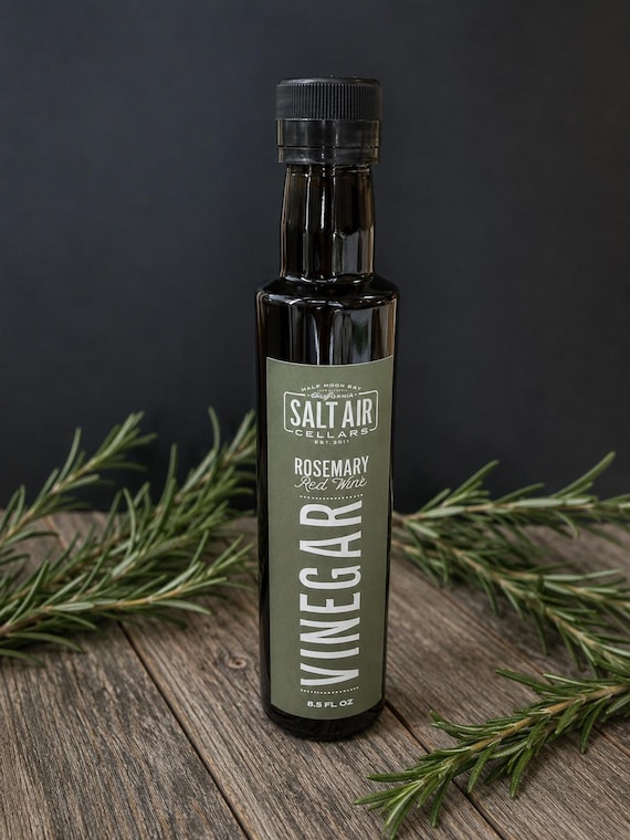 Slow-fermented rosemary red wine vinegar made in small batches in California — the kind of hyper-specific gourmet ingredient that makes a home cook's eyes light up.