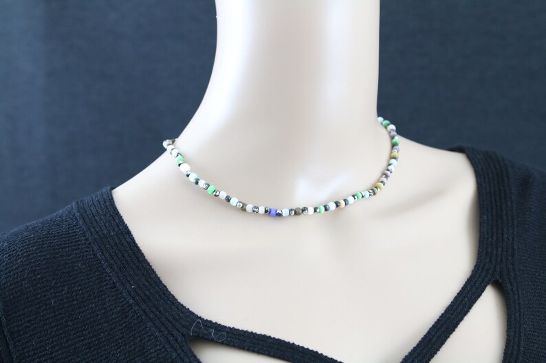 Light Rainbow Stone Bead Jewelry Stone Necklace