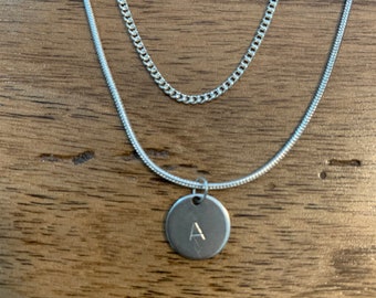 Handmade Custom Layered Initial Necklace