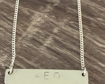 Custom Initial Bar Necklace