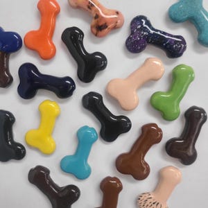 Ceramic Little Dick Magnet Black Handmade