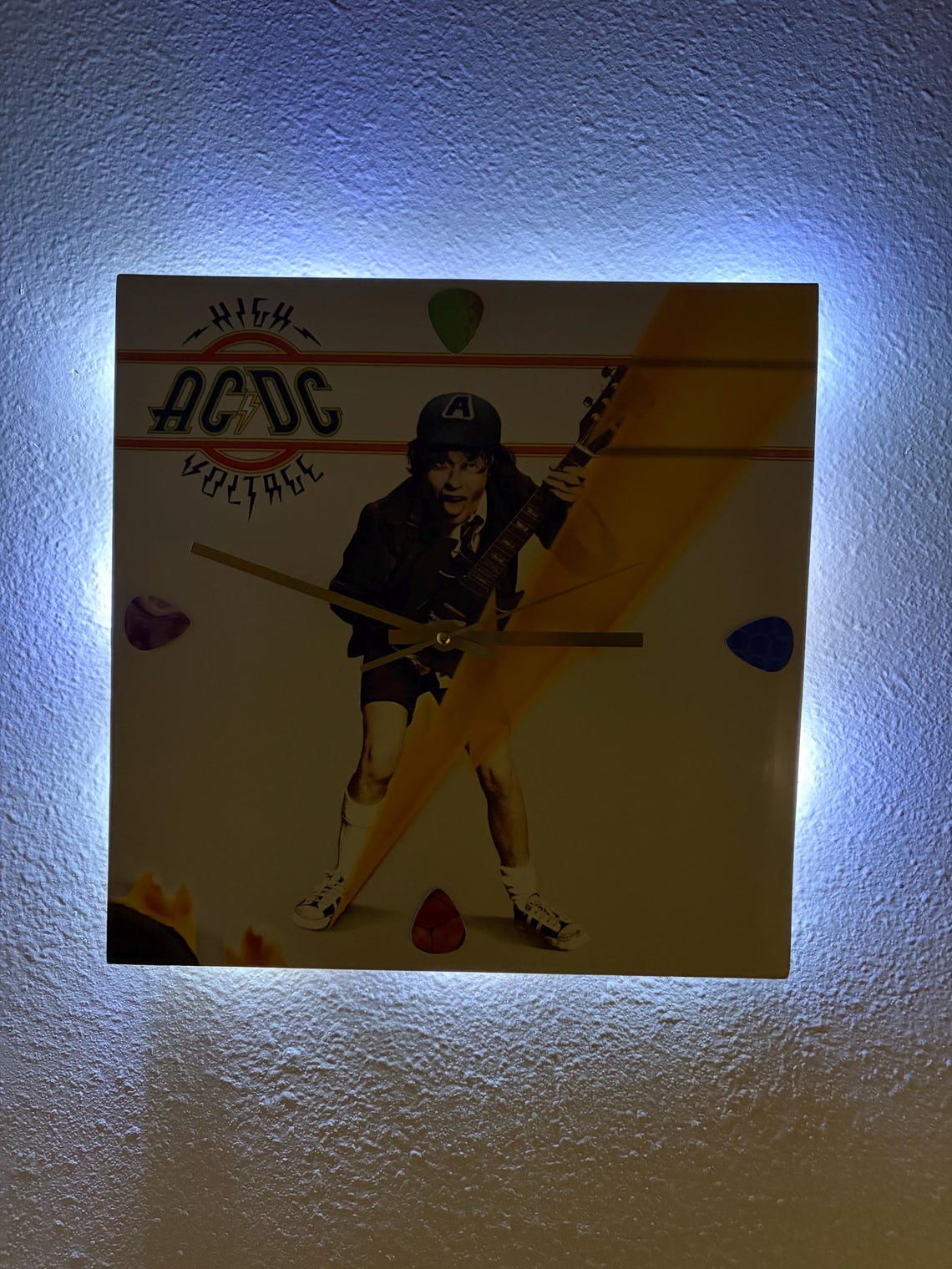AC/DC High Voltage Lighted Album Cover Clock - Etsy