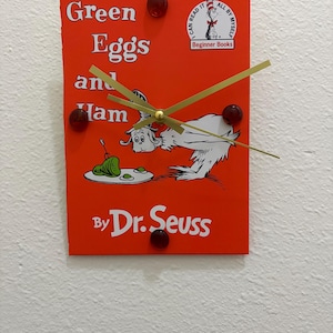 Dr. Seuss — Green Eggs and Ham lighted book cover clock