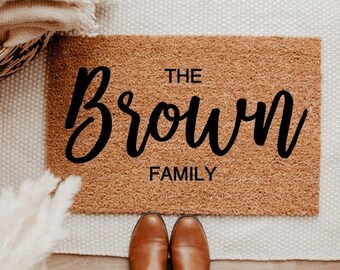 Housewarming Gift | Wedding Gift | Custom Doormat | Personalized Doormat | Closing Gift | Welcome Doormat | Front Door Mat | Monogram Rug