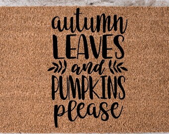 Seasonal Welcome Fall Mat | Halloween Doormat | Welcome Mat | Funny door mat | Housewarming Gift | Hello Pumpkin | Fall Decor | Fall Doormat