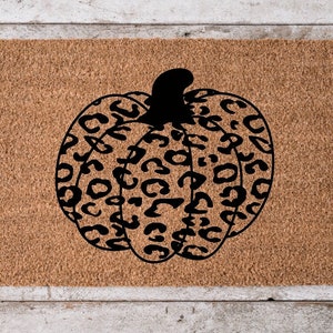 Seasonal Welcome Fall Mat | Halloween Doormat | Welcome Mat | Funny door mat | Housewarming Gift | Hello Pumpkin | Fall Decor | Fall Doormat