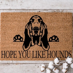 Hope You Like Hounds Welcome Mat | Perfect Gift for Dog Owner Pet Lover | Personalized Doormat | New Home Decor | Housewarming Gift