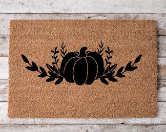 Seasonal Welcome Fall Mat | Halloween Doormat | Welcome Mat | Funny door mat | Housewarming Gift | Hello Pumpkin | Fall Decor | Fall Doormat