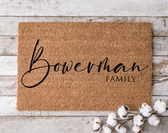 Housewarming Gift | Wedding Gift | Custom Doormat | Personalized Doormat | Closing Gift | Welcome Doormat | Front Door Mat | Monogram Rug