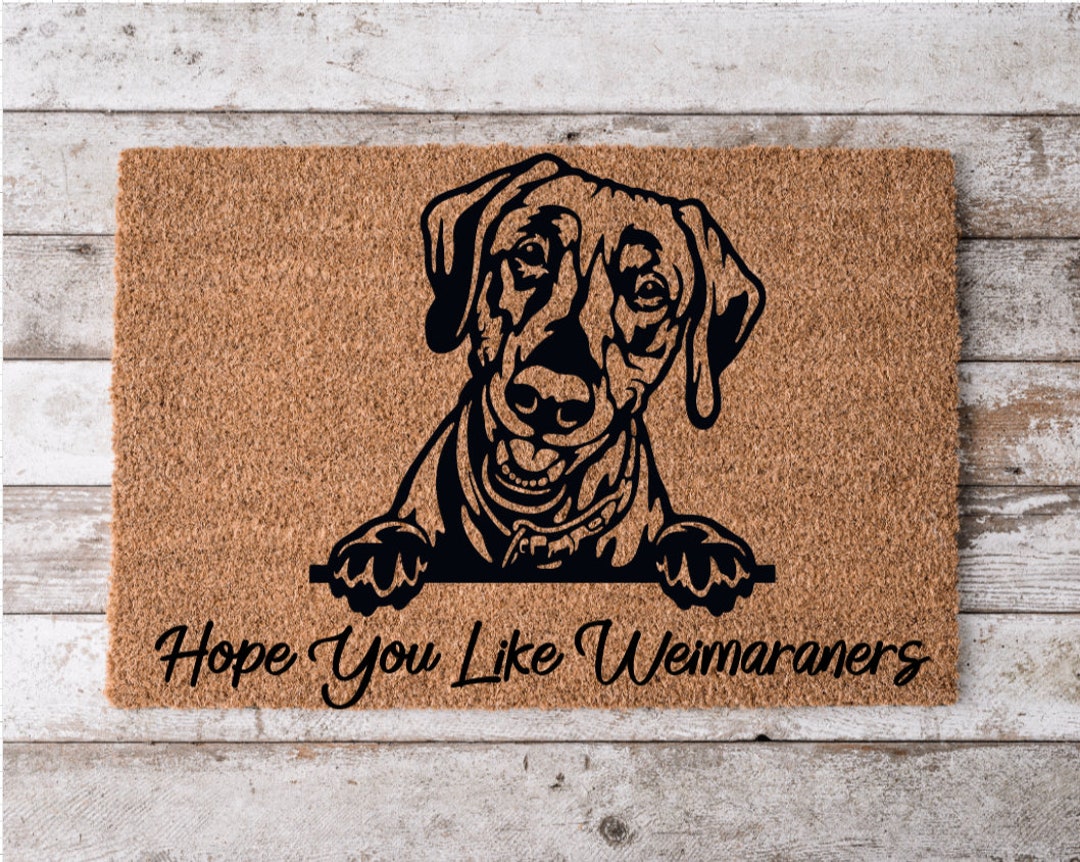 PWHAOO Gartenflagge Weimaraner – „Welcome We Hope You Like Weimaraners“, 45,7 X 31,8 Cm, Doppelseitig