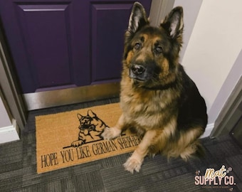German Shepherd Doormat | Personalized Dog Welcome Mat