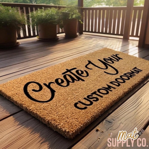 Your Custom Text| Housewarming Gift | Custom Doormat | Personalized Doormat | Closing Gift | Welcome Doormat | Front Door Mat | Monogram Rug