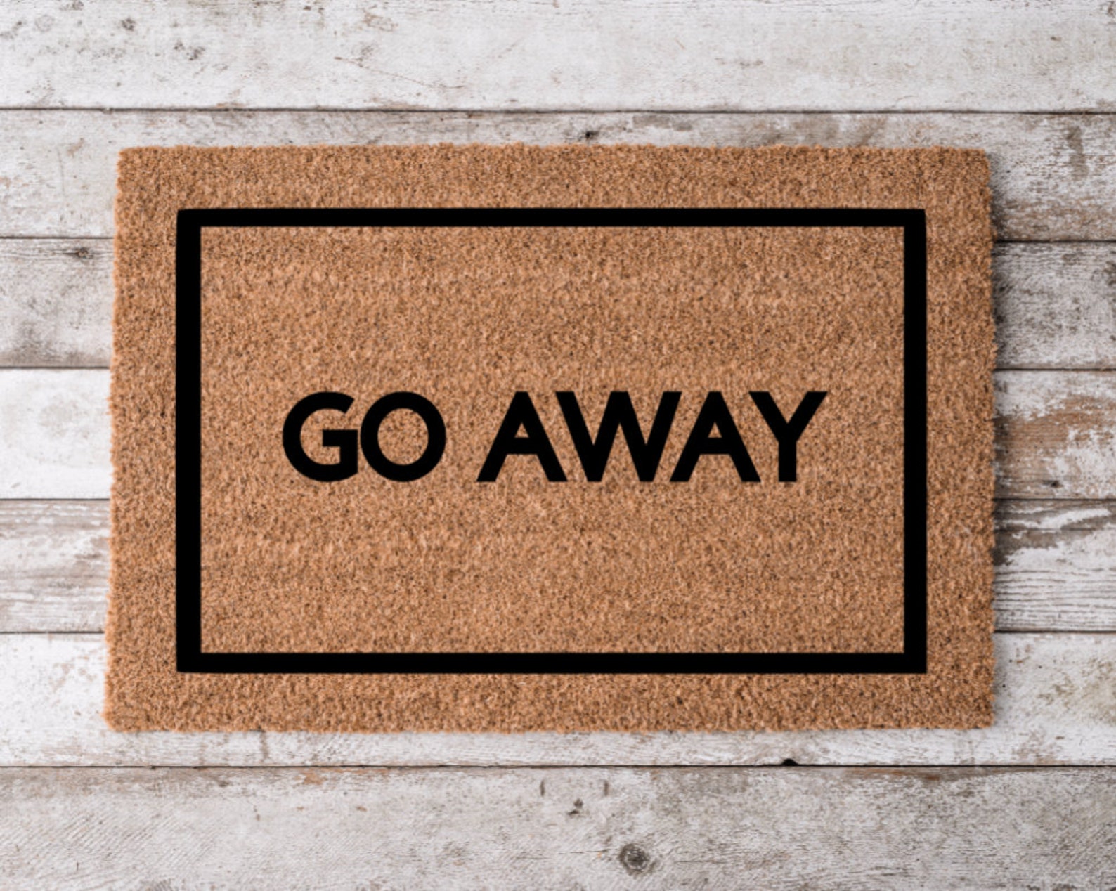 Go Away Mat Personalized Door Mat Funny New Home Etsy