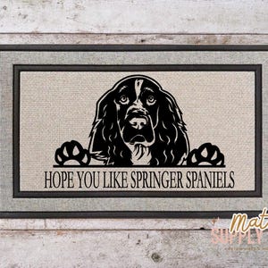 Hope You Like Springer Spaniels Gray Welcome Mat |Perfect Gift for Dog Owner Pet Lover |Personalized Doormat |Home Decor | Housewarming Gift