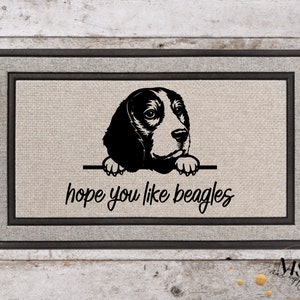 Hope You Like Beagle Dogs Welcome Mat | Perfect Gift for Dog Owner Pet Lover | Personalized Doormat | New Home Decor