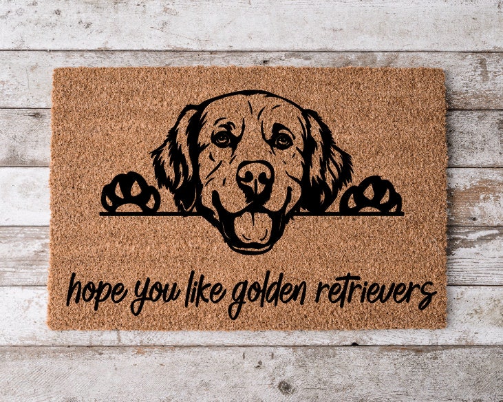 Dog Lovers Door Mat Golden Retriever A Lot Of Dogs Here – Koolezt
