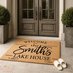 Custom Doormat | Lakehouse Doormat | Personalized Doormat | Housewarming Gift | Closing Gift | Welcome Doormat | Front Door Mat | Lake decor