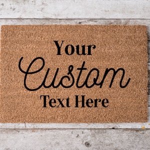 Your Custom Text| Housewarming Gift | Custom Doormat | Personalized Doormat | Closing Gift | Welcome Doormat | Front Door Mat | Monogram Rug