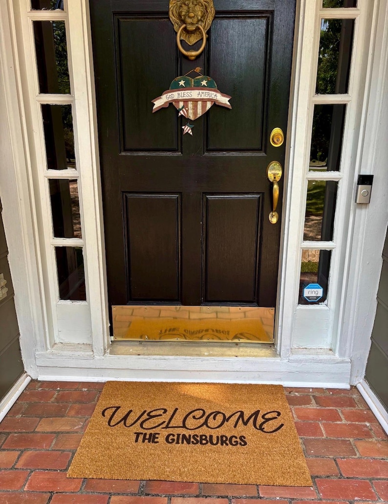 Your Custom Text| Housewarming Gift | Custom Doormat | Personalized Doormat | Closing Gift | Welcome Doormat | Front Door Mat | Monogram Rug image 17