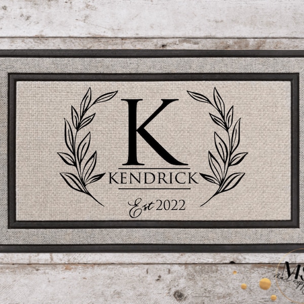 Housewarming Gift | Wedding Gift | Custom Doormat | Personalized Doormat | Closing Gift | Welcome Doormat | Front Door Mat | Monogram Rug