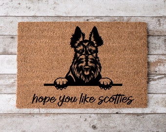 Hope You Like Scotties Welcome Mat | Perfect Gift for Dog Owner Pet Lover | Personalized Doormat | New Home Decor | Housewarming Gift
