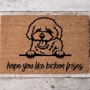 Hope You Like Bichon Frise Dogs Welcome Mat | Perfect Gift for Dog Owner Pet Lover | Personalized Doormat | New Home Decor