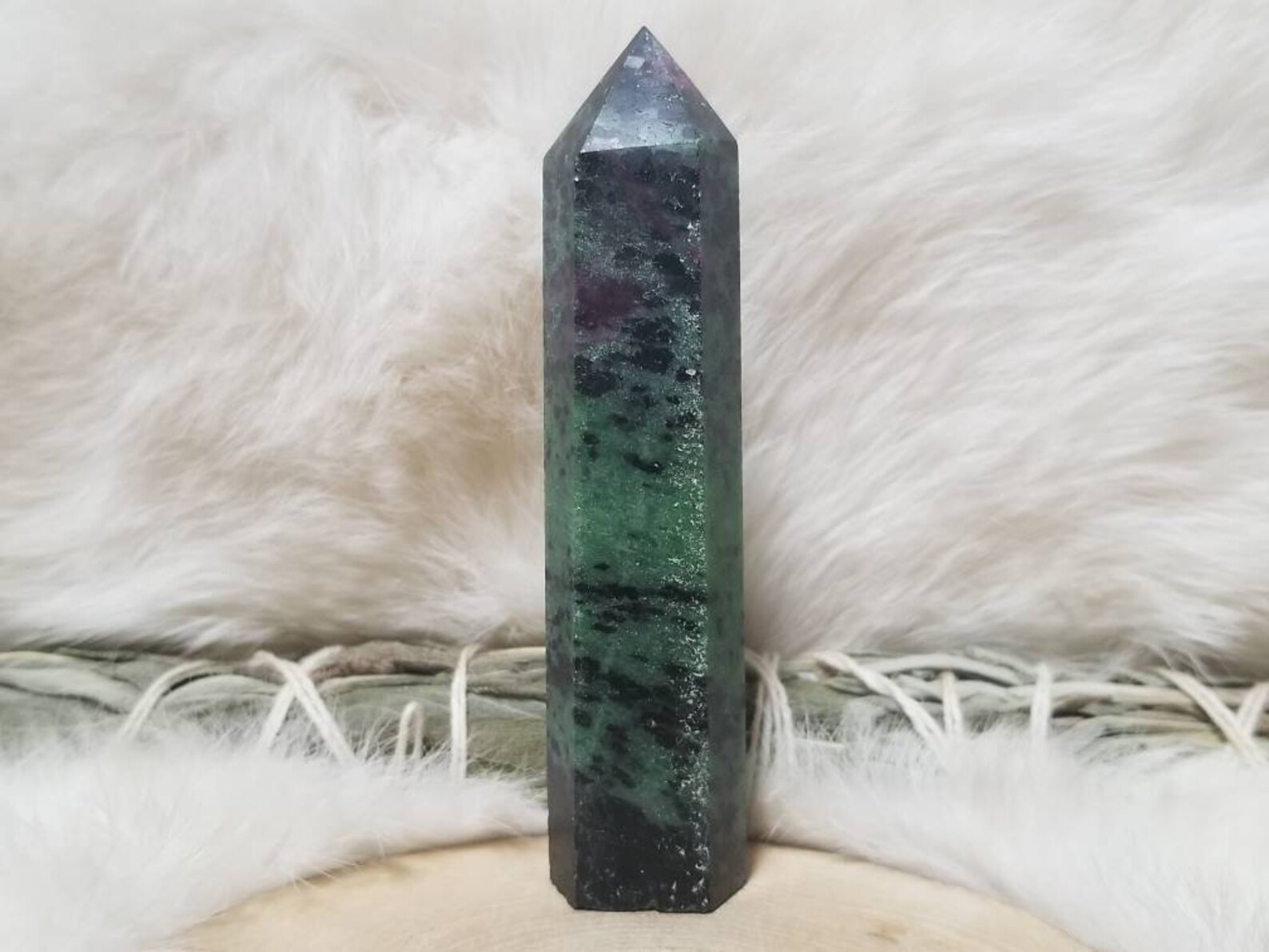 84mm Ruby Zoisite Crystal Wand Anyolite Crystal Generator | Etsy