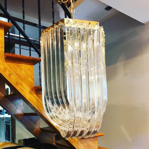 lucite chandelier modern