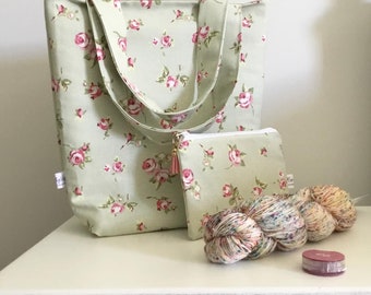 Project Bag & Pouch, Tote Bag, Project Bag, Hand Bag, Ladies Tote Bag, Knitting Bag