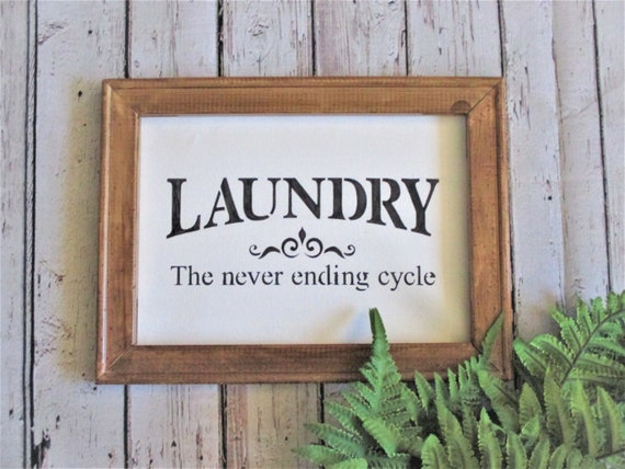 Laundry The Never Ending Cycle Circle Vinyl Wall Decal Art Home Decor