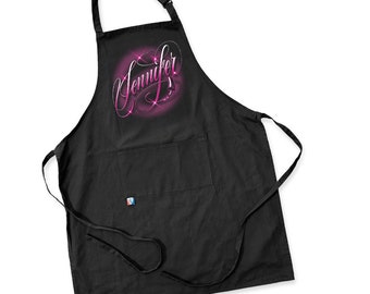 90's Airbrush Style (Custom Name) Apron