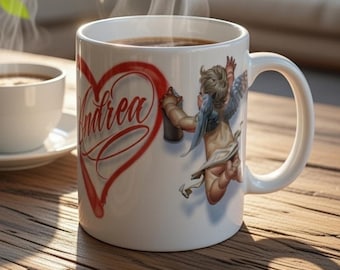 Custom Name - Cupid Graffiti Coffee Mug