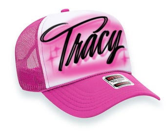 Custom Airbrush Trucker Snapback - Any Name or Color