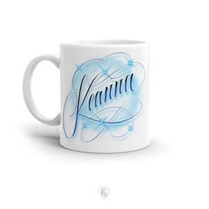 Airbrush Style Name On A Mug - Customized Mug - Personalized Mug