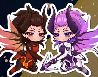 Imp and Devil Mercy Vinyl Sticker